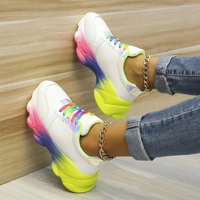 Women's Orthopedic Shoes Rainbow Sneakers