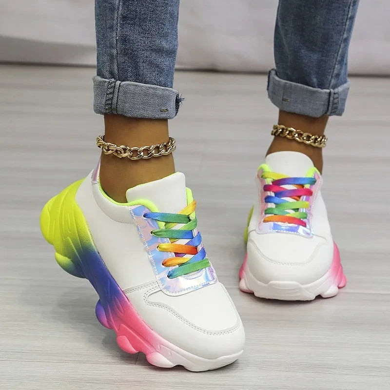 Women's Orthopedic Shoes Rainbow Sneakers