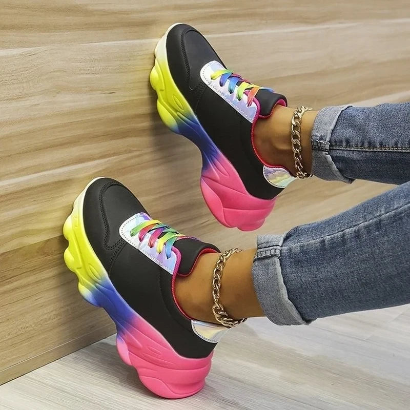 Women's Orthopedic Shoes Rainbow Sneakers