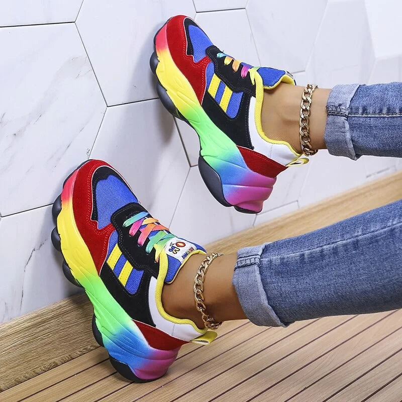 Women's Orthopedic Shoes Rainbow Sneakers