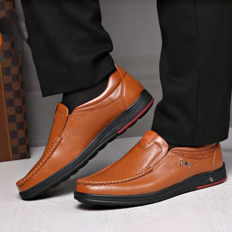 2024 Men's Orthopedic Walking Shoes, British Business Leather Shoes