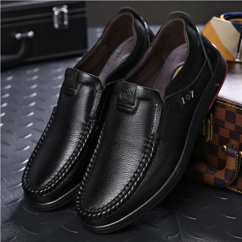 2024 Men's Orthopedic Walking Shoes, British Business Leather Shoes