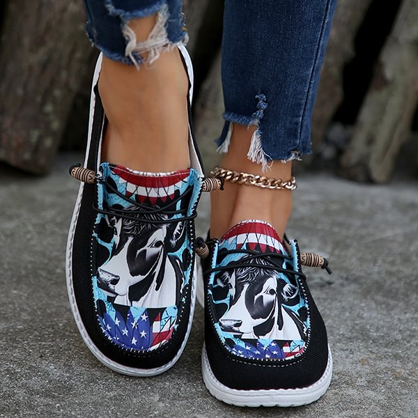 🔥LAST DAY 50% OFF - Women's Casual Comfy Ethnic Style Printed Canvas Shoes