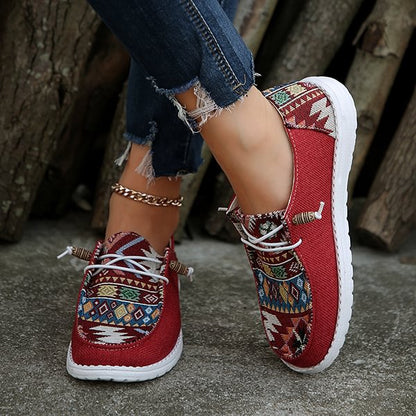 🔥LAST DAY 50% OFF - Women's Casual Comfy Ethnic Style Printed Canvas Shoes