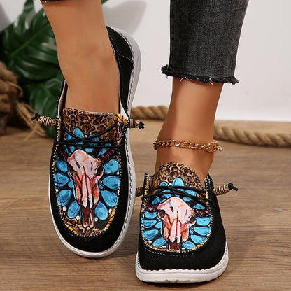 🔥LAST DAY 50% OFF - Women's Casual Comfy Ethnic Style Printed Canvas Shoes