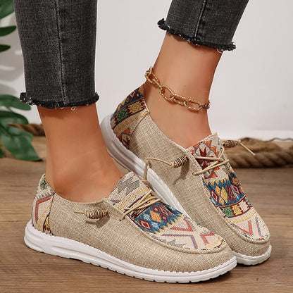 🔥LAST DAY 50% OFF - Women's Casual Comfy Ethnic Style Printed Canvas Shoes