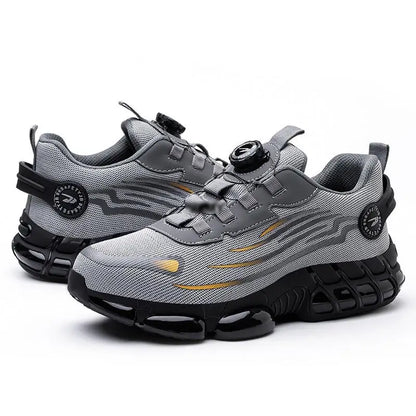 2024 New Rotating Button Anti-puncture Air Cushion Indestructible Work Sneakers