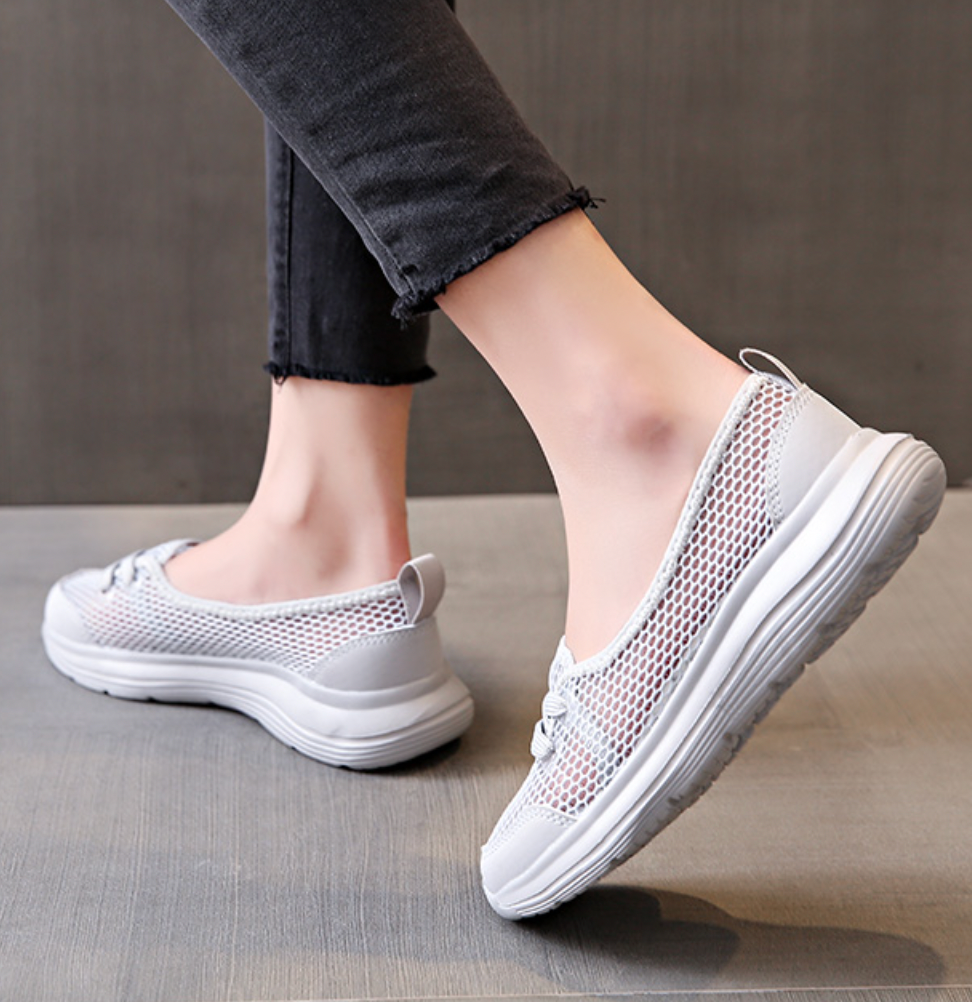 Women's Shoes Summer Flat Sneakers, Breathable Comfortable Light Slip-on