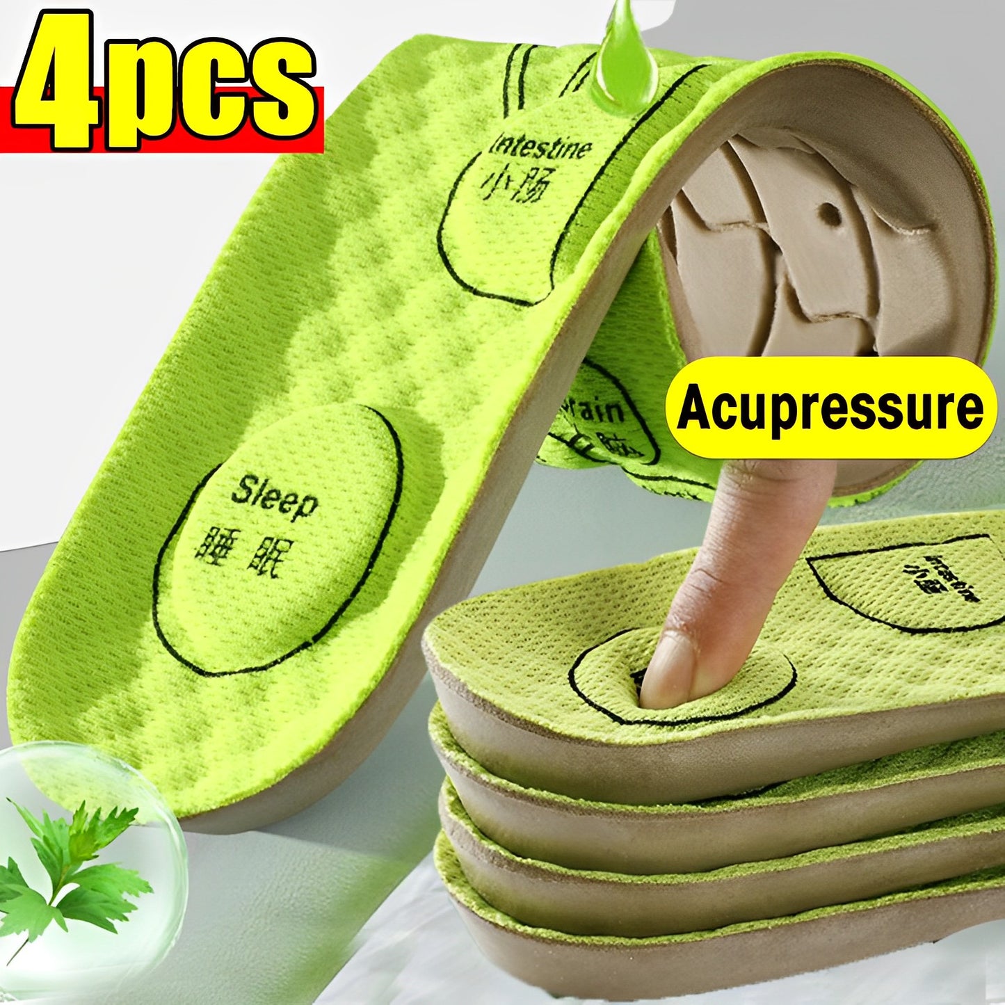 Foot Acupressure Insole, Soft Breathable Sports Cushion Inserts Orthopedic Shoe Sole