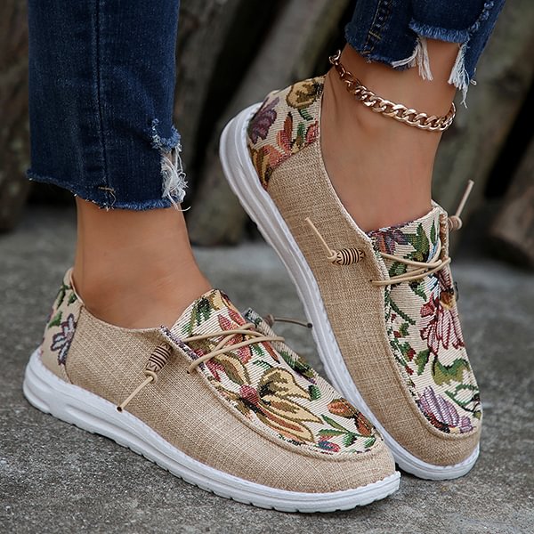 🔥LAST DAY 50% OFF - Women's Casual Comfy Ethnic Style Printed Canvas Shoes