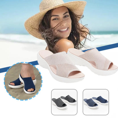 2024 Women's Stretch Knitted Orthopedic Slide Sport Sandals