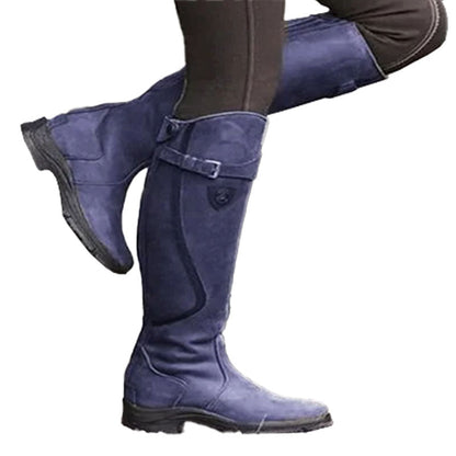 Women's Waterproof High Heel Leather Boots